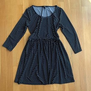 polka dot forever 21 skater dress 3/4 sleeves